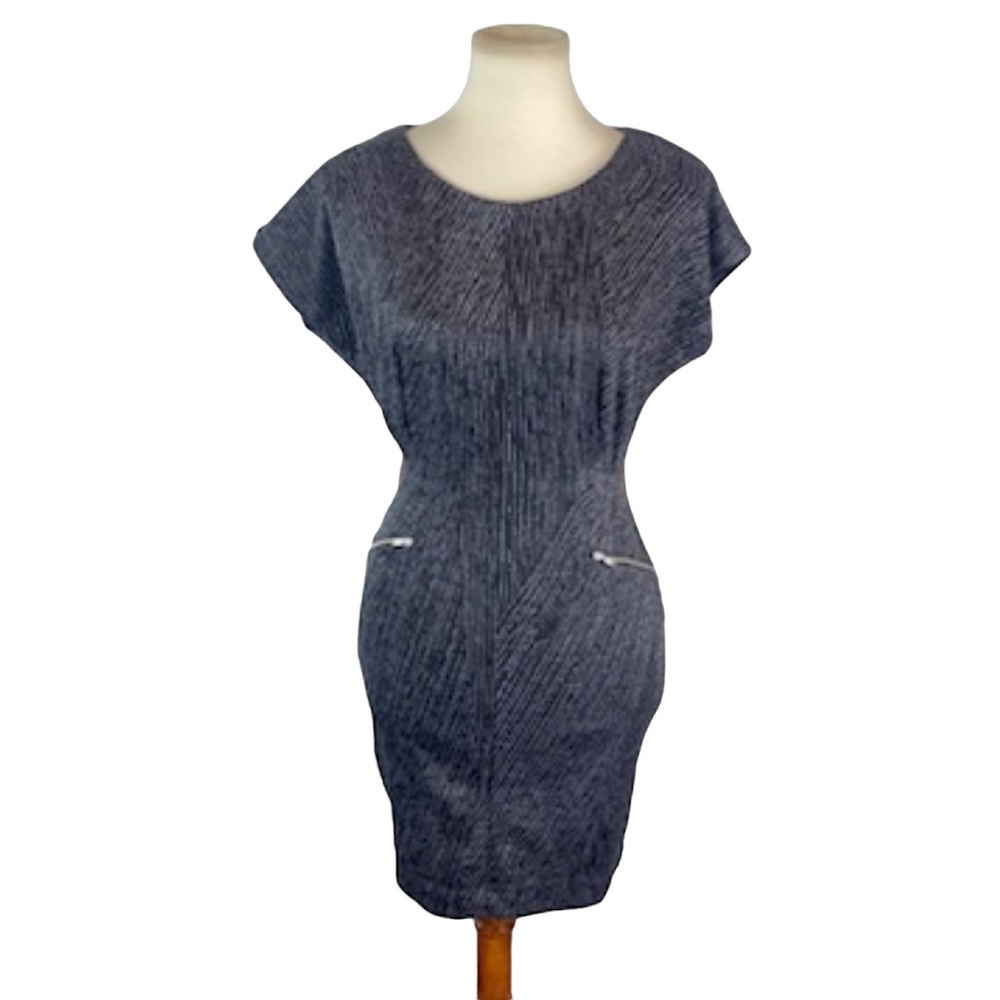 NWT Forever 21 black and gray stripe dress size M